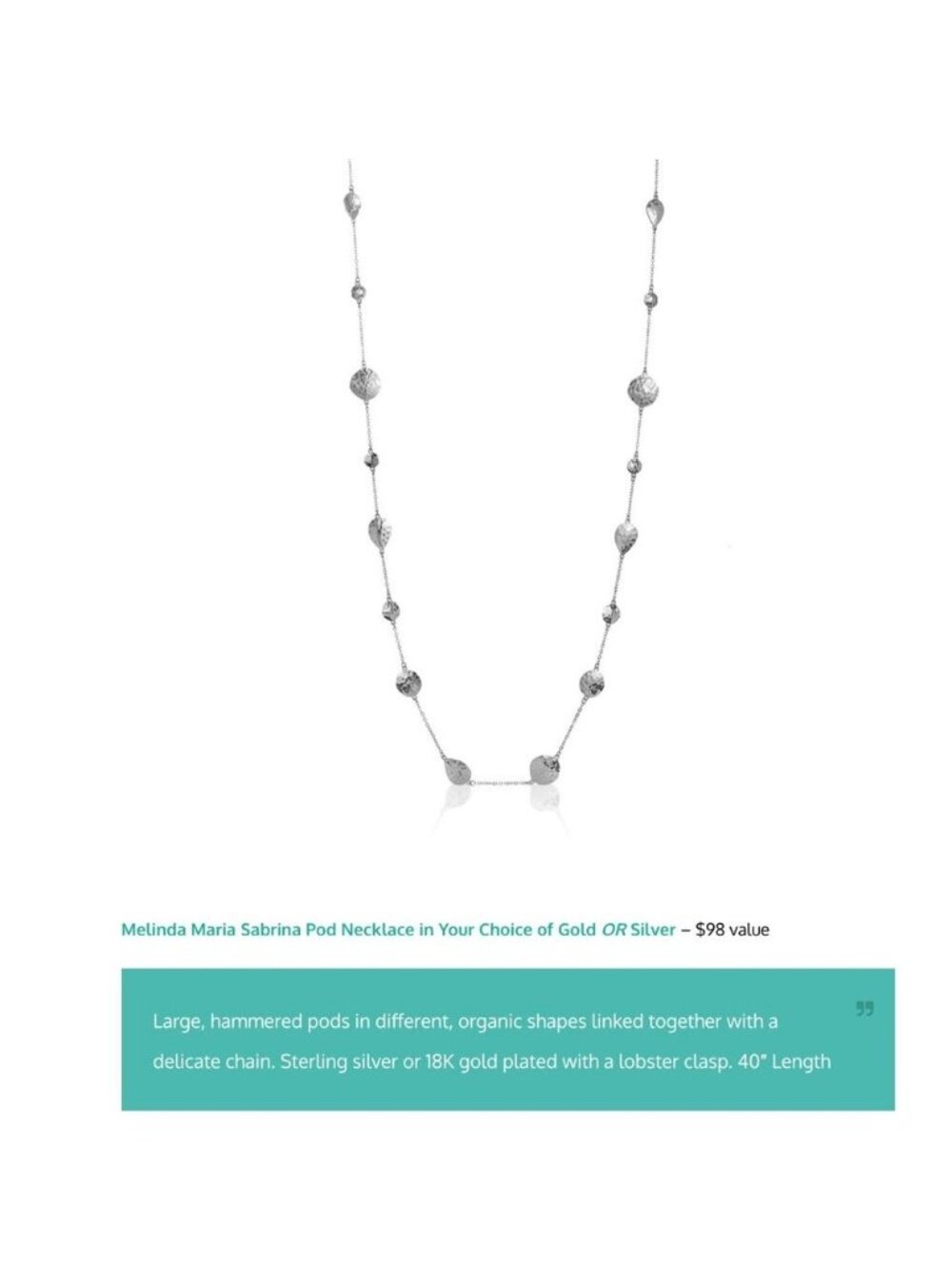 Melinda Maria Sabrina Gold-Tone Hammered Disc Necklace Adjustable Lightweight - Picture 5 of 10